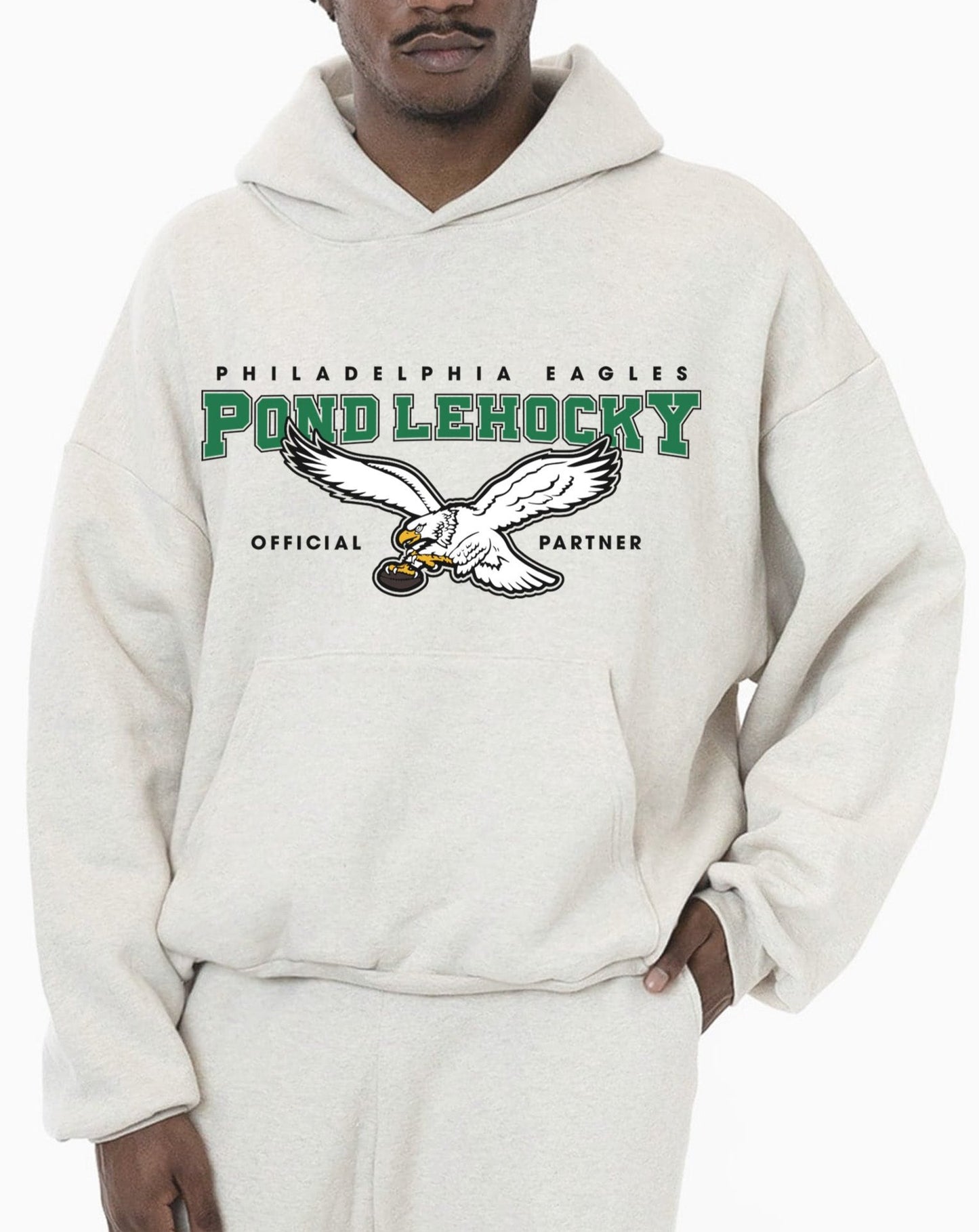 Philadelphia Eagles x Pond Lehocky Gray Hoodie 2024